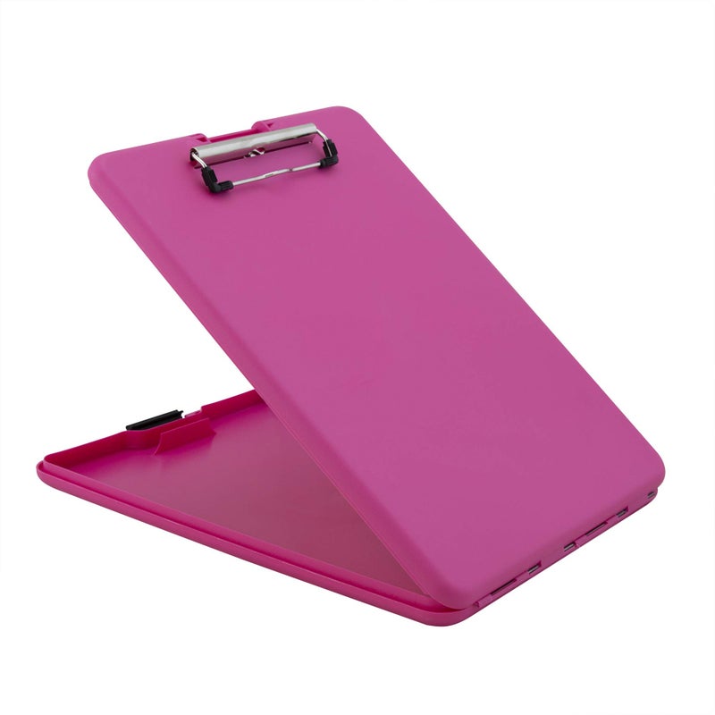 Saunders Pink SlimMate Plastic Storage Clipboard with Low Profile Clip - Portable Mobile Organizer for Home, Office, and Business Use (00835) - Image 4